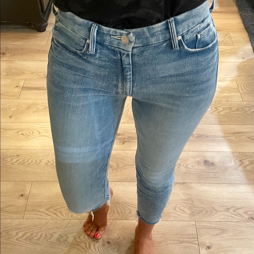 Mother High Waisted Looker Ankle Frey